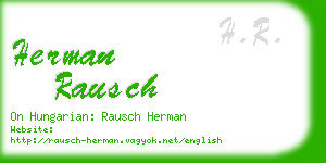 herman rausch business card